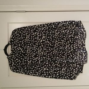 White Birch Black and White Blouse